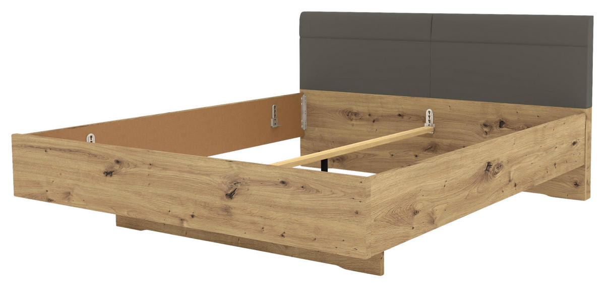 SCHLAFZIMMER Champagner, Eiche Bianco  - Eiche Bianco/Champagner, Design, Glas/Holz (180/200cm) - Musterring