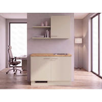 MINIKÜCHE IP 1200 121,6 cm  in Eichefarben, Hellgrau  - Edelstahlfarben/Eichefarben, Basics, Holzwerkstoff/Metall (121,6cm) - Impuls