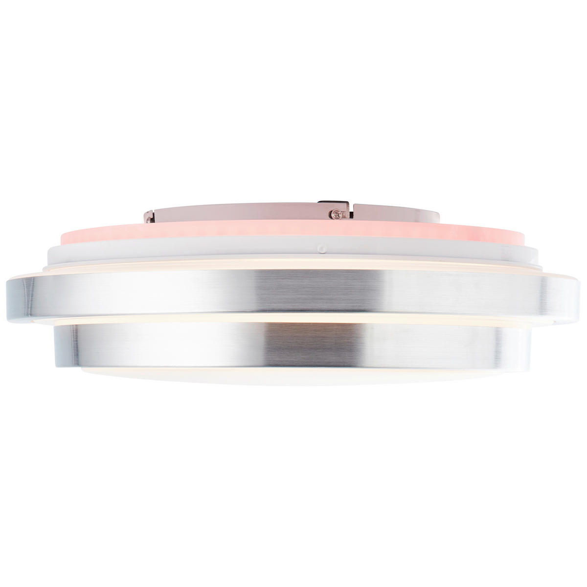 LED-DECKENLEUCHTE 41/12,5 cm   - Silberfarben/Weiß, KONVENTIONELL, Kunststoff/Metall (41/12,5cm) - Brilliant