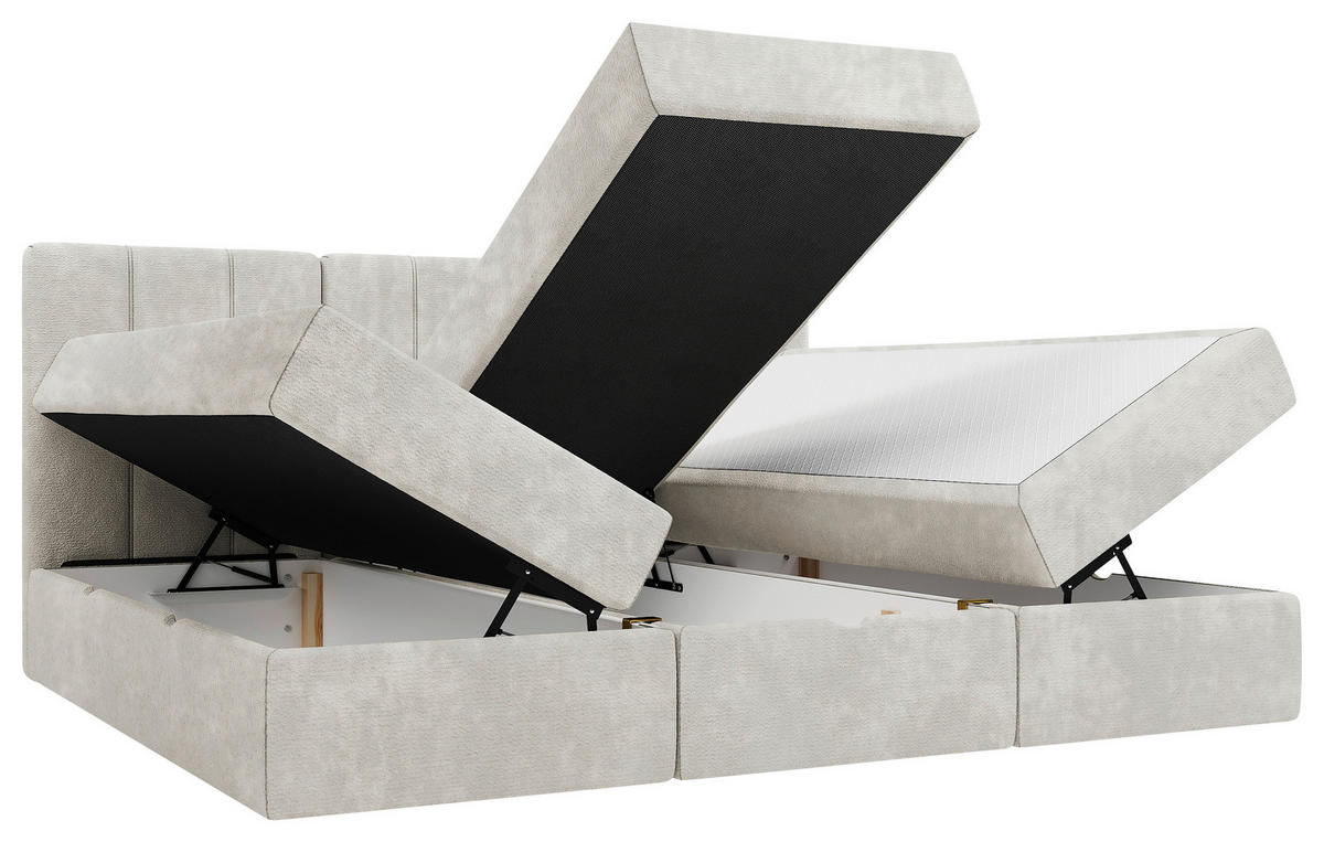 FAMILIENBETT - Beige/Schwarz, Design, Holzwerkstoff/Kunststoff (270/200cm) - Esposa