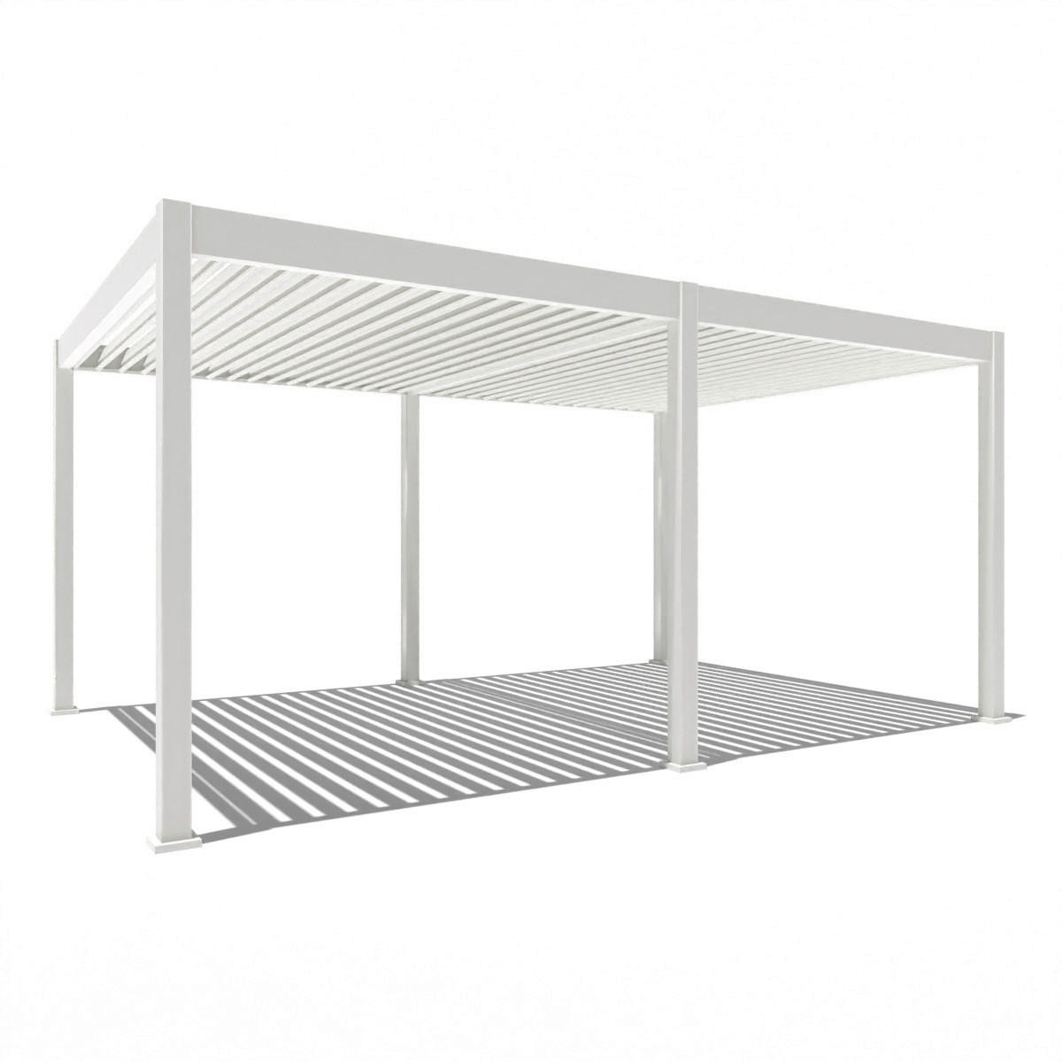 PERGOLA 530/255/360 cm   - Weiß, Basics, Metall (530/255/360cm) - Gardenson