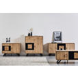 HIGHBOARD in 110/121/40 cm - Eichefarben/Schwarz, LIFESTYLE, Holzwerkstoff/Metall (110/121/40cm) - Xora