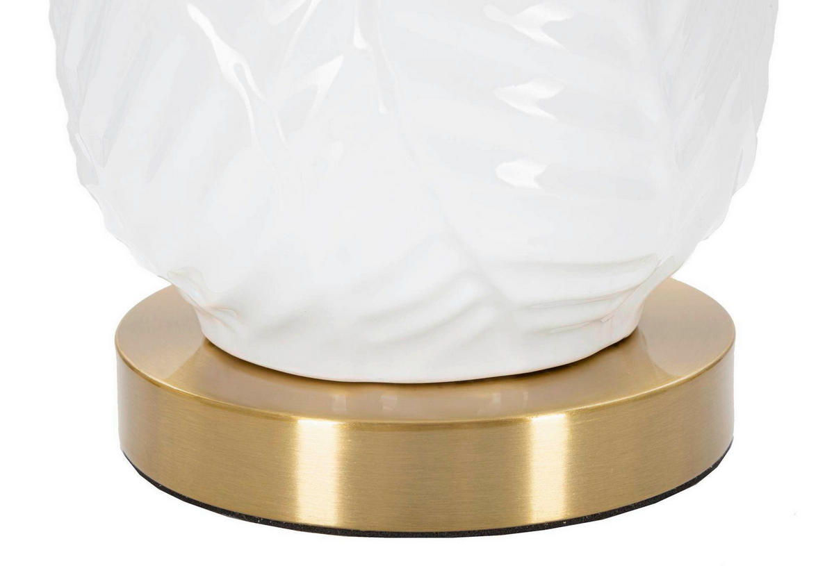 TISCHLEUCHTE   - Goldfarben/Weiß, Basics, Keramik/Textil (40/70/40cm)