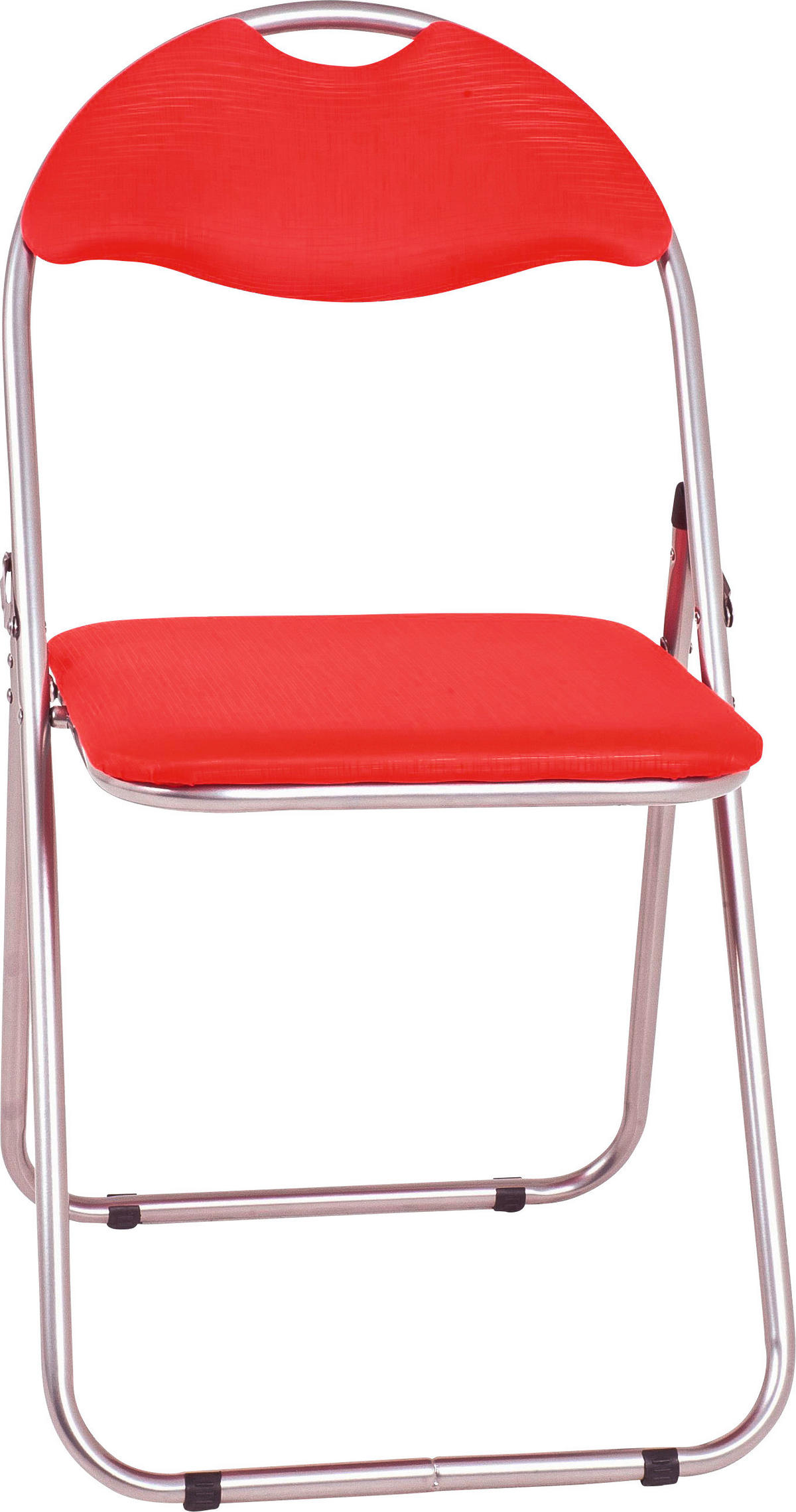 SCAUN PLIABIL in metal, textil roșu, culoare aluminiu  - roșu/culoare aluminiu, Design, metal/textil (44/80/47cm) - Boxxx