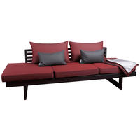 GARTENBANK 216/68/80 cm  Aluminium  - Bordeaux/Anthrazit, Design, Textil/Metall (216/68/80cm) - Stern