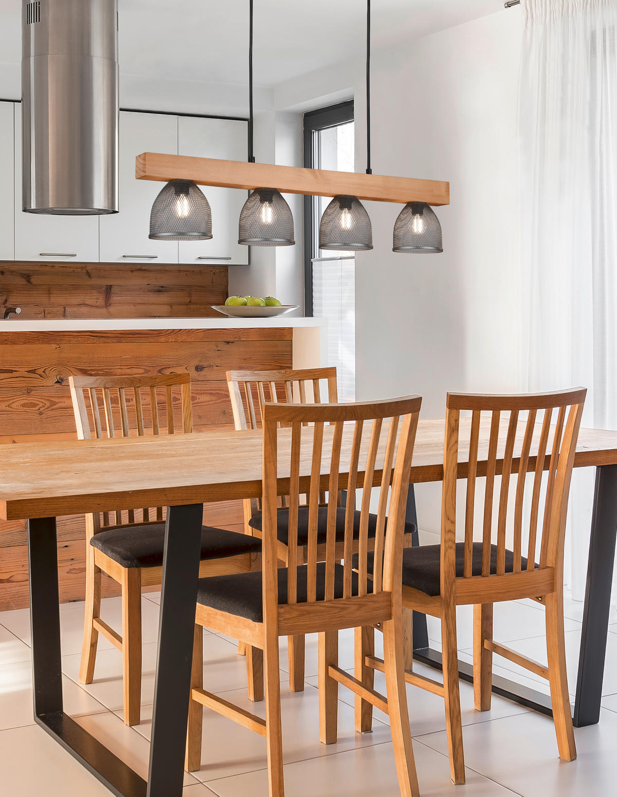 LUSTER   75/150/12 cm     - boja nikla, Prirodno, drvo/metal (75/150/12cm)