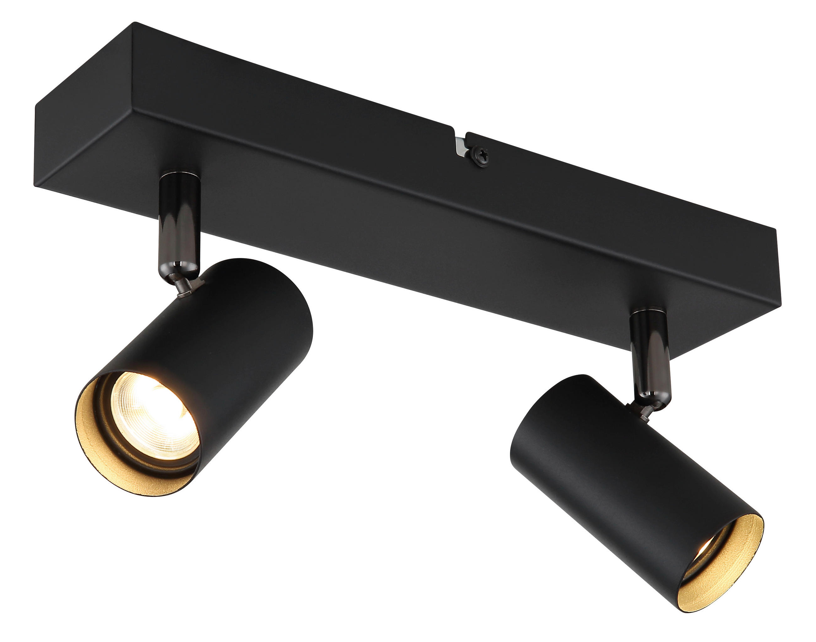 LED-STRAHLER 26/6/11 cm   - Schwarzchrom/Schwarz, Design, Metall (26/6/11cm) - Globo