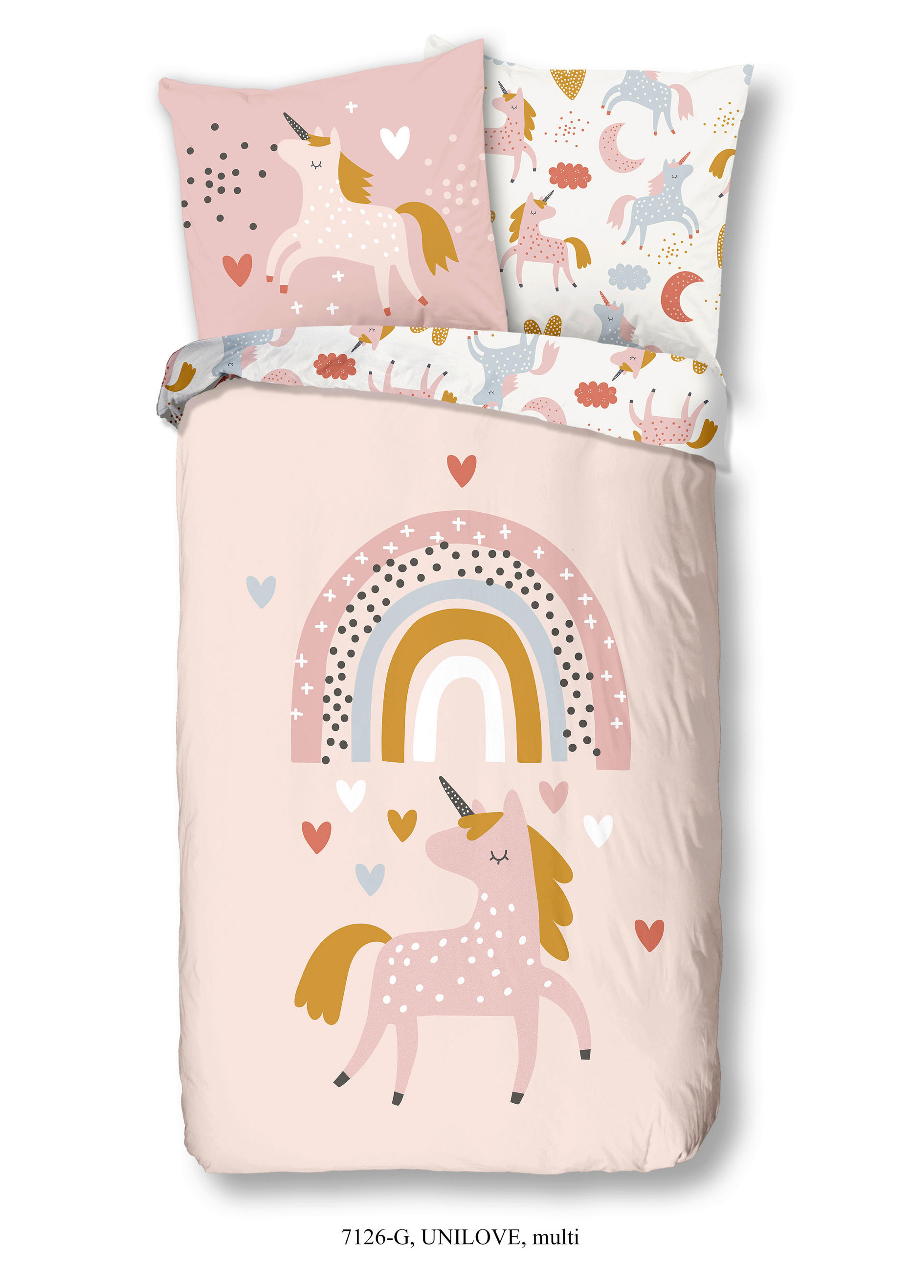 KINDERBETTWÄSCHE Renforcé 135/200 cm  - Rosa, Textil (135/200cm) - MID.YOU