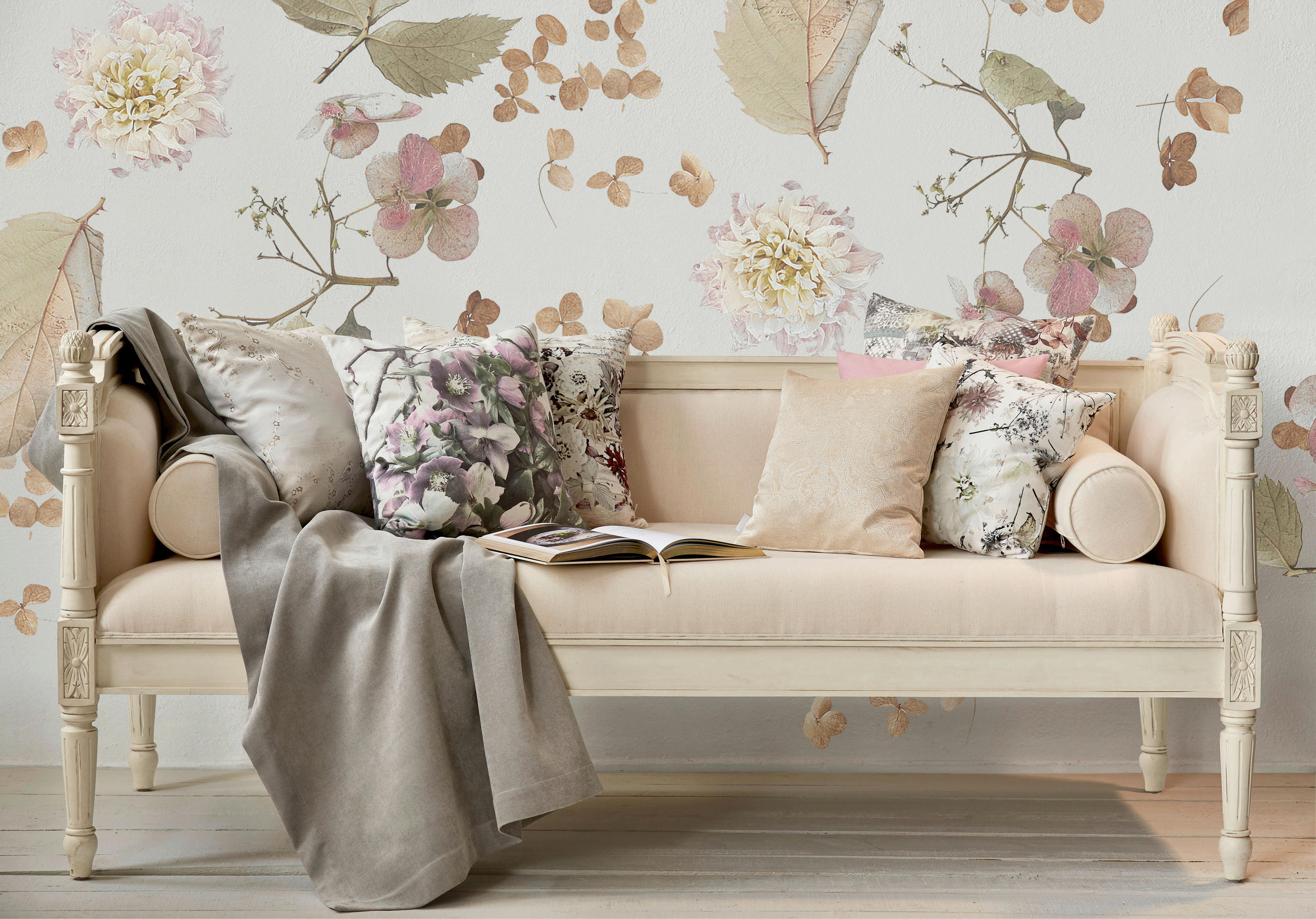 Thumbnail - Ambiente Kissenhülle Uni-Basic, Beige, Textil, Paisley, 49x49 cm, Oeko-Tex® Standard 100, schmutzabweisend, hochwertige ...