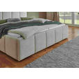 POLSTERBETT 180/200 cm  in Creme  - Creme/Schwarz, Design, Holz/Textil (180/200cm) - Xora