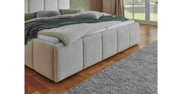 POLSTERBETT 180/200 cm in Creme - Creme/Schwarz, Design, Holz/Textil (180/200cm) - Xora