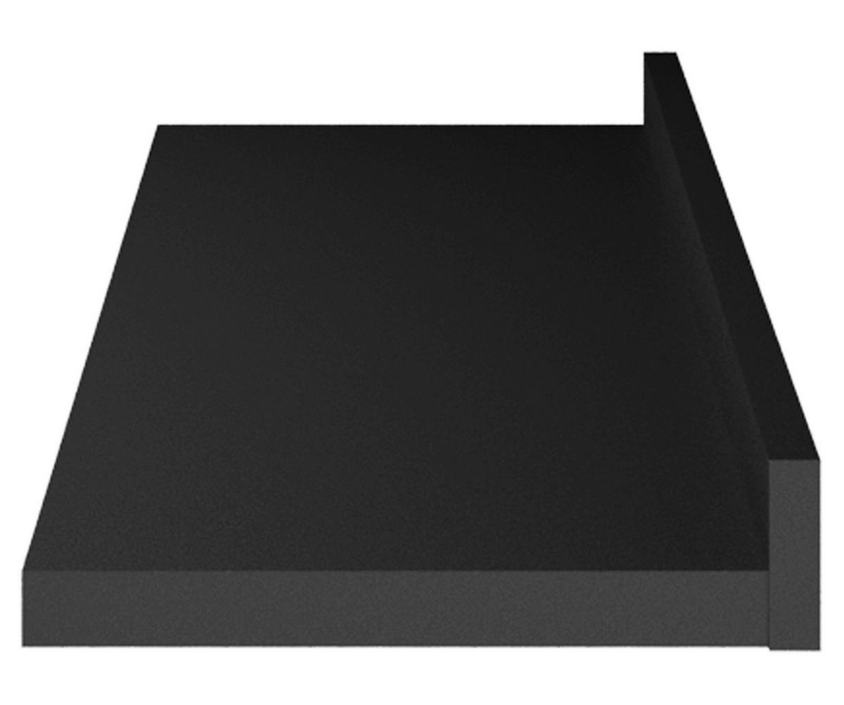 WANDBOARD200/5,5/23 cm Schwarz  - Schwarz, Design, Holzwerkstoff (200/5,5/23cm) - MID.YOU