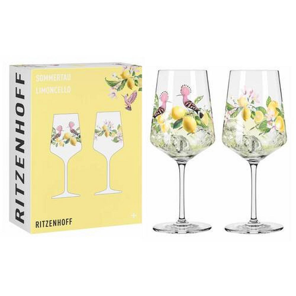 SPRITZERGLAS 544 ml 2-teilig  - Gelb/Rosa, LIFESTYLE, Glas (9,3/22,5/9,3cm) - Ritzenhoff