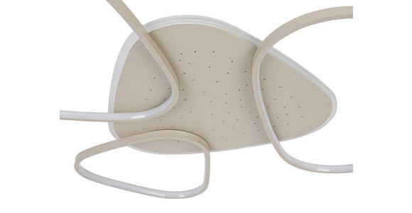 LED-DECKENLEUCHTE Alvia 102,5/72,5/5 cm  - Sandfarben, Design, Kunststoff/Metall (102,5/72,5/5cm) - Novel