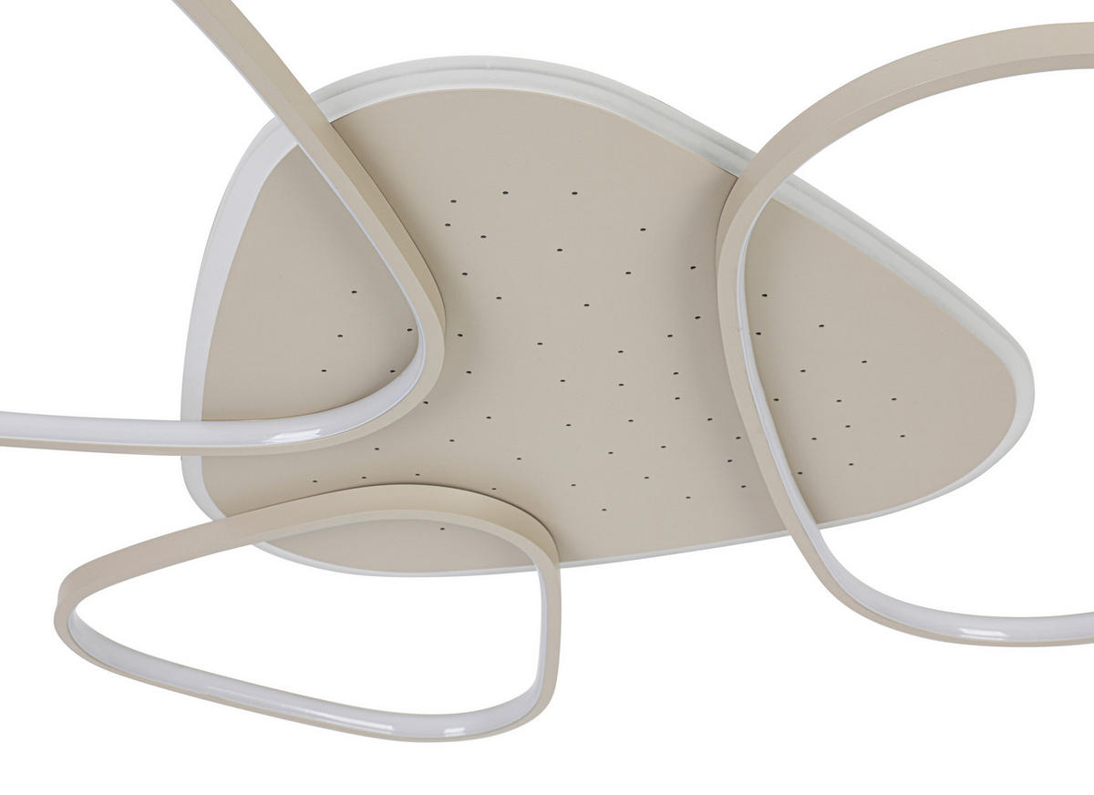 LED-DECKENLEUCHTE Alvia 102,5/72,5/5 cm  - Sandfarben, Design, Kunststoff/Metall (102,5/72,5/5cm) - Novel