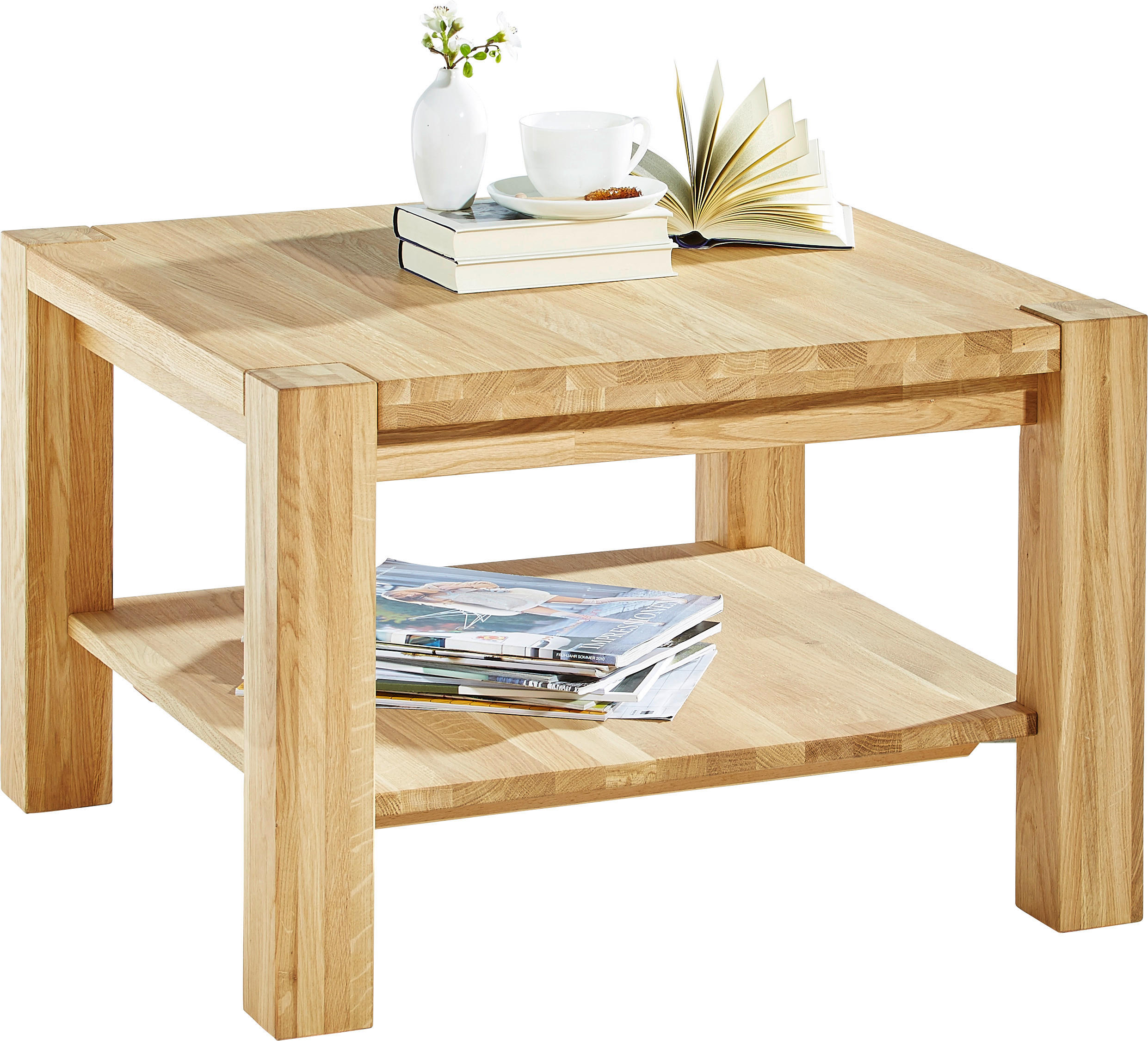 KLUBSKA MIZA, barve hrasta  - barve hrasta, Konvencionalno, les (70/70/45cm) - Linea Natura