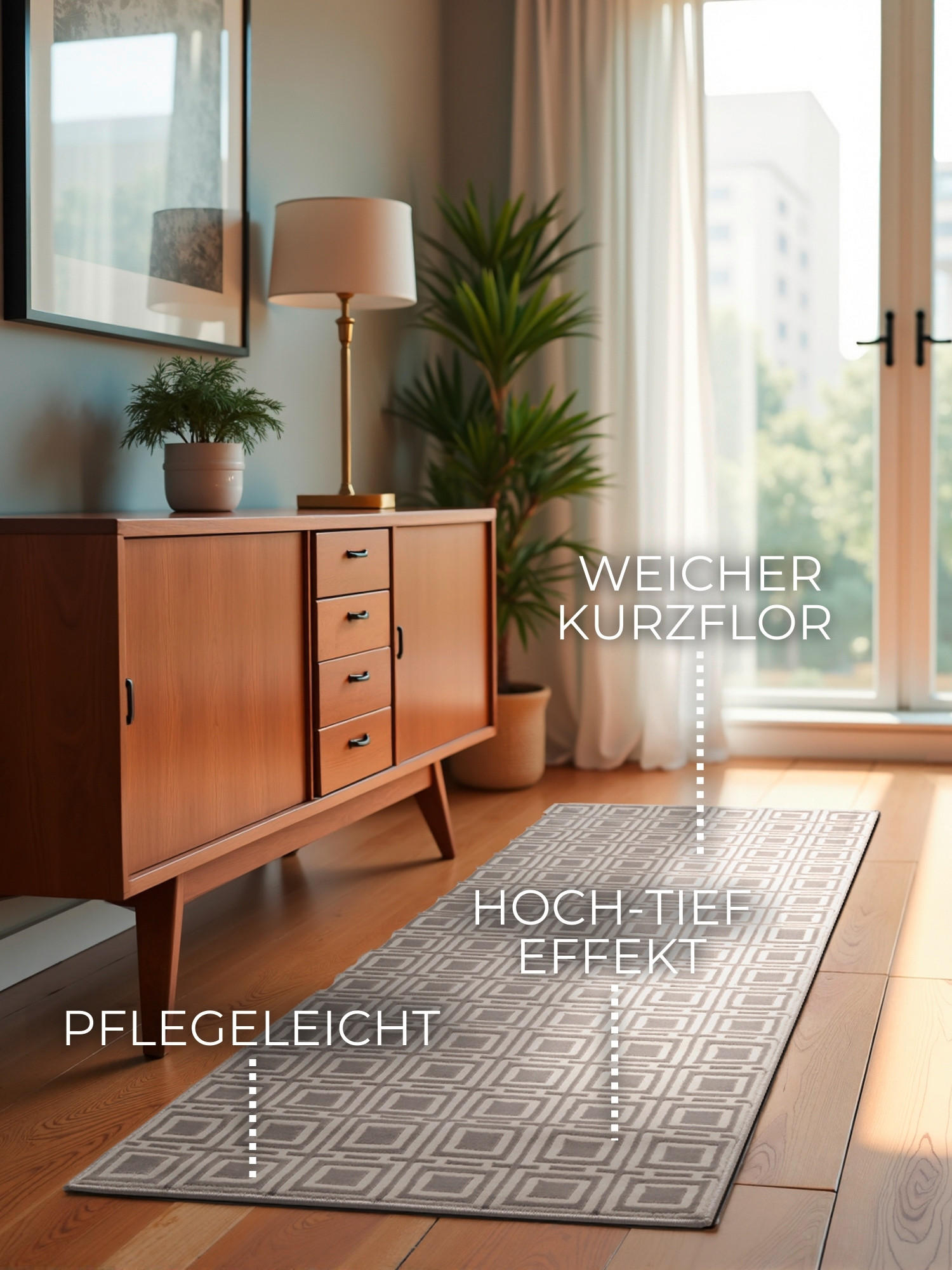 LÄUFER 80/240 cm Perles  - Creme, Design, Kunststoff (80/240cm) - Elle Decoration