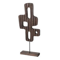 SKULPTUR - Dunkelbraun, Basics, Holz (22/6,4/54cm) - Boltze Home