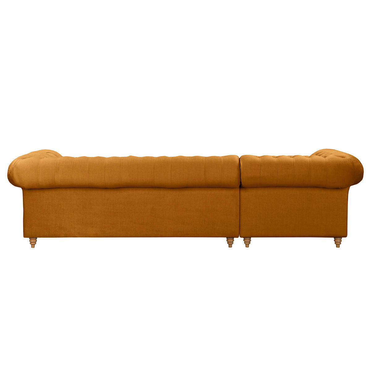 ECKSOFA Laura Bernsteinfarben Mikrofaser  - Bernsteinfarben/Braun, Design, Holz/Textil (182/284cm) - P & B