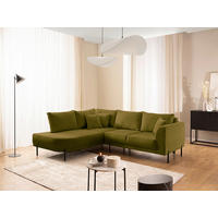 ECKSOFA Mauris Grün Chenille Rückenkissen  - Schwarz/Grün, Design, Kunststoff/Textil (200/233cm) - Livetastic
