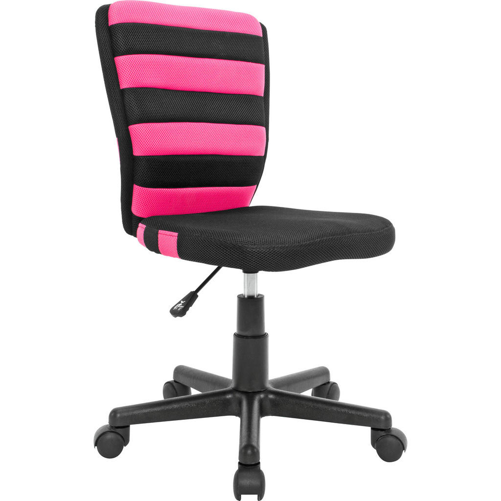 Carryhome OTOČNÁ ŽIDLE PRO MLÁDEŽ, síťovina, černá, pink