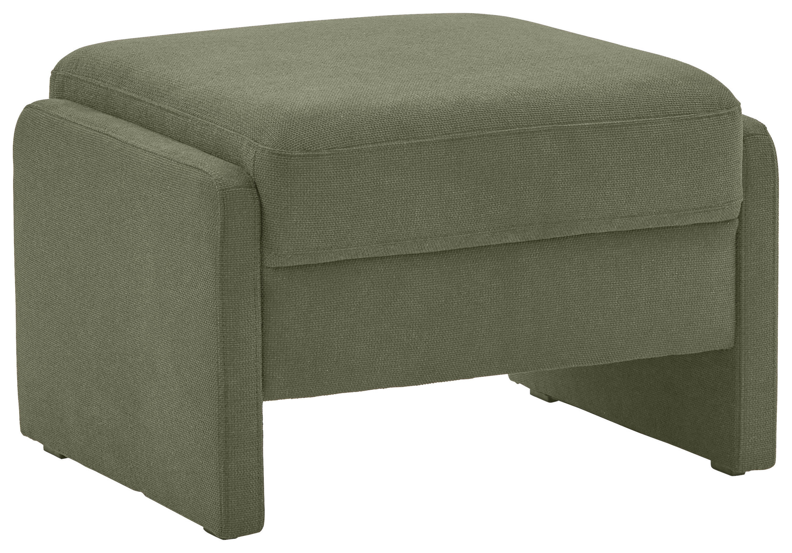 HOCKER in Textil Grün  - Schwarz/Grün, Modern, Kunststoff/Textil (70/47/60cm) - Pure Home Comfort