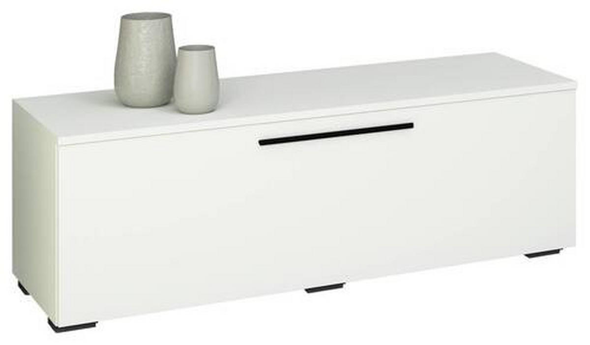 LOWBOARD  in 115/39/40 cm  - Weiss/Schwarz, Modern, Holzwerkstoff/Kunststoff (115/39/40cm) - MID.YOU