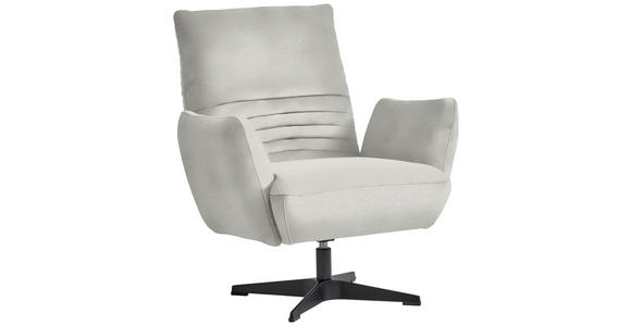 SESSEL in Teddystoff Weiß  - Schwarz/Weiß, Design, Textil/Metall (60/94/86cm) - Dieter Knoll