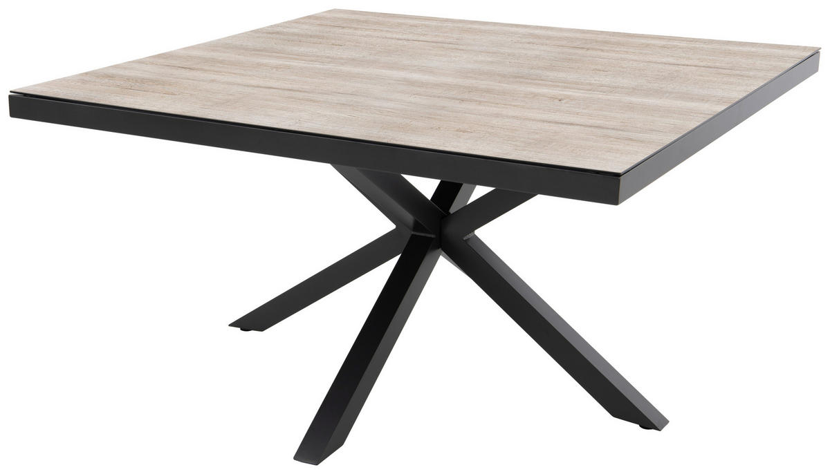 LOUNGE ÉTKEZŐGARNITÚRA 7 részes  242/242 cm   - bézs/antracit, Modern, textil/fém (242/242cm) - Doppler