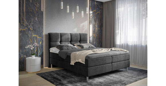 BOXBETT 180/200 cm  in Anthrazit  - Chromfarben/Anthrazit, Design, Holz/Holzwerkstoff (180/200cm) - Esposa
