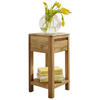 BLUMENSÄULE Holz Wildeiche vollmassiv  - Eichefarben, Design, Holz (30/30/60cm) - Livetastic