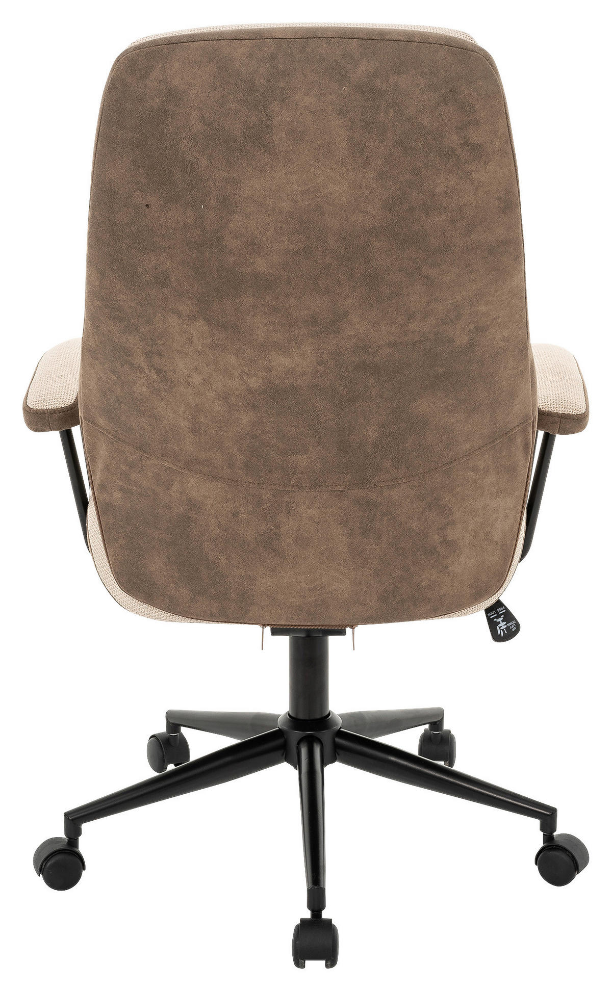 CHEFSESSEL Webstoff Beige  - Beige/Schwarz, MODERN, Kunststoff/Textil (64/103-113/66cm) - MID.YOU