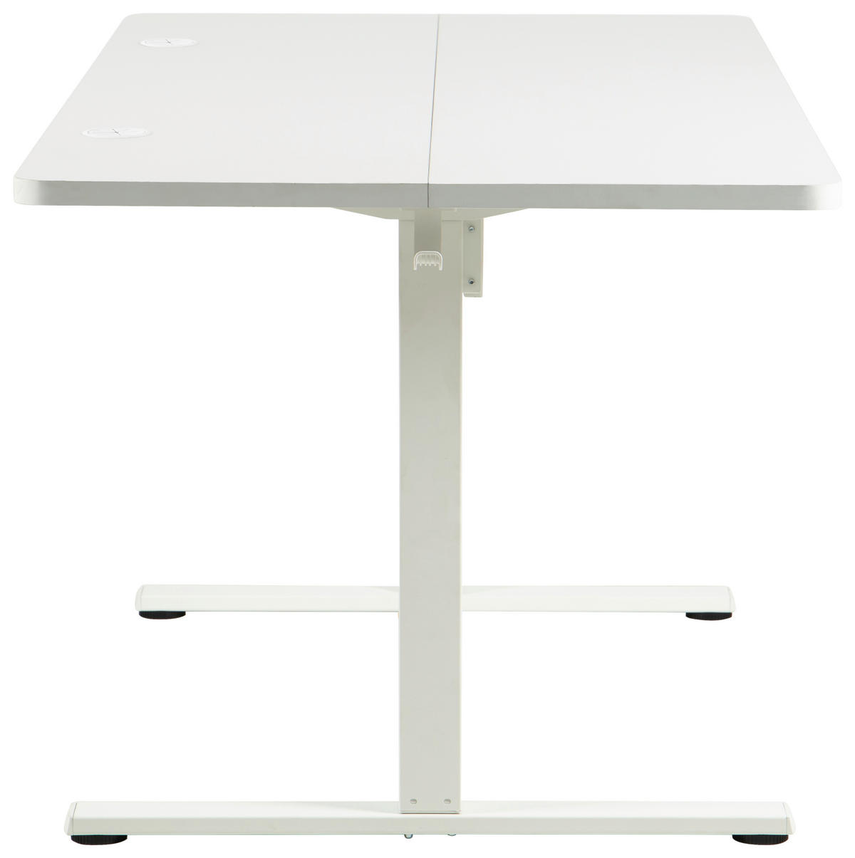 SCHREIBTISCH 160/80/72/118 cm Weiss höhenverstellbar elektrisch höhenverstellbar  - Weiss, Modern, Holzwerkstoff/Metall (160/80/72/118cm) - Livetastic