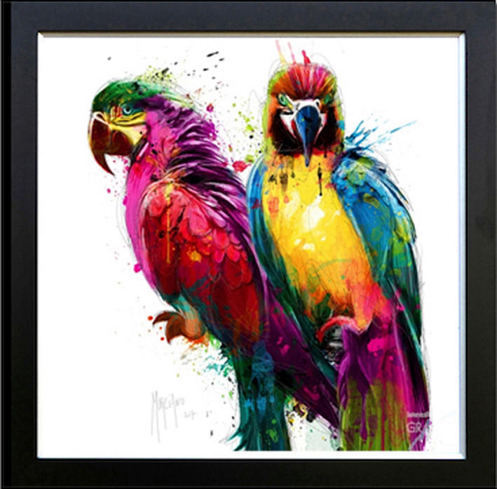KUNSTDRUCK Patrice Murciano Abstraktes, Architektur TROPICAL COLORS I  - Multicolor/Schwarz, Trend, Holzwerkstoff (80/80cm)