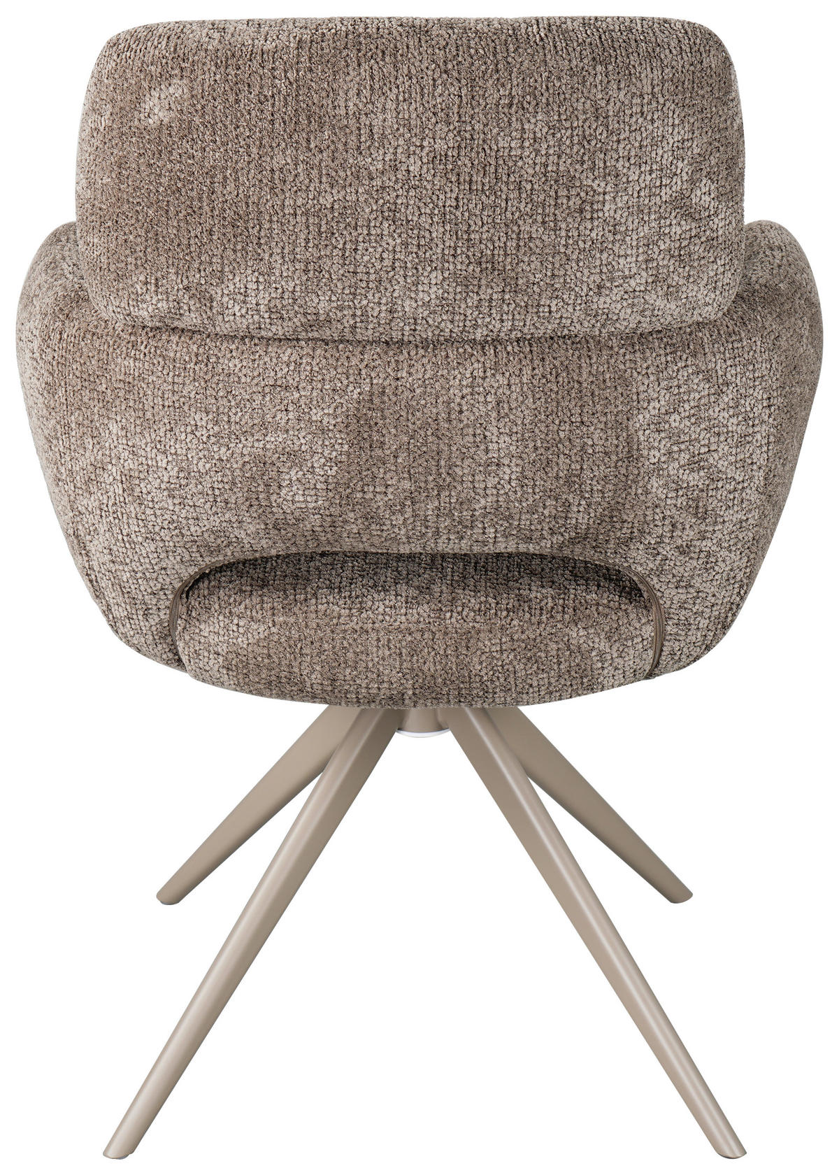 ARMLEHNSTUHL  Sitzfläche 360° drehbar Mikrofaser  Taupe  - Taupe, MODERN, Textil/Metall (61/88/63cm) - Livetastic