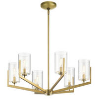 KRONLEUCHTER 71.1/37.1 cm    - Messingfarben, Konventionell, Glas/Metall (71.1/37.1cm) - Elstead Lighting