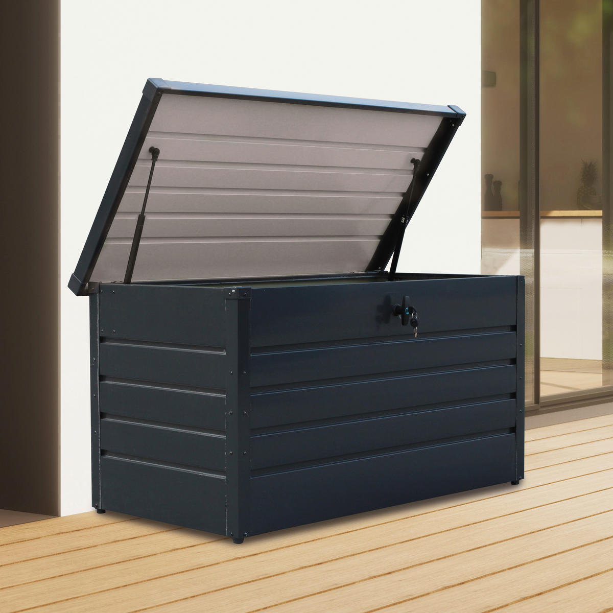 KISSENBOX 165/70/62 cm  - Anthrazit, Basics, Metall (165/70/62cm)