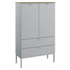 KOMMODE 80/138/42 cm  in Grau, Eichefarben  - Eichefarben/Alufarben, Trend, Holzwerkstoff/Kunststoff (80/138/42cm) - Stylife