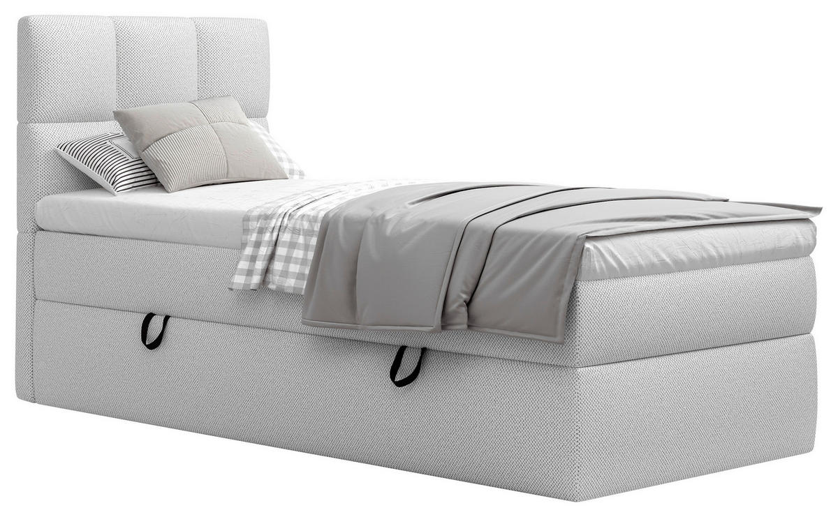 BOX KREVET    90/200 cm  - siva/crna, Moderno, drvni materijal/drvo (90/200cm) - MID.YOU