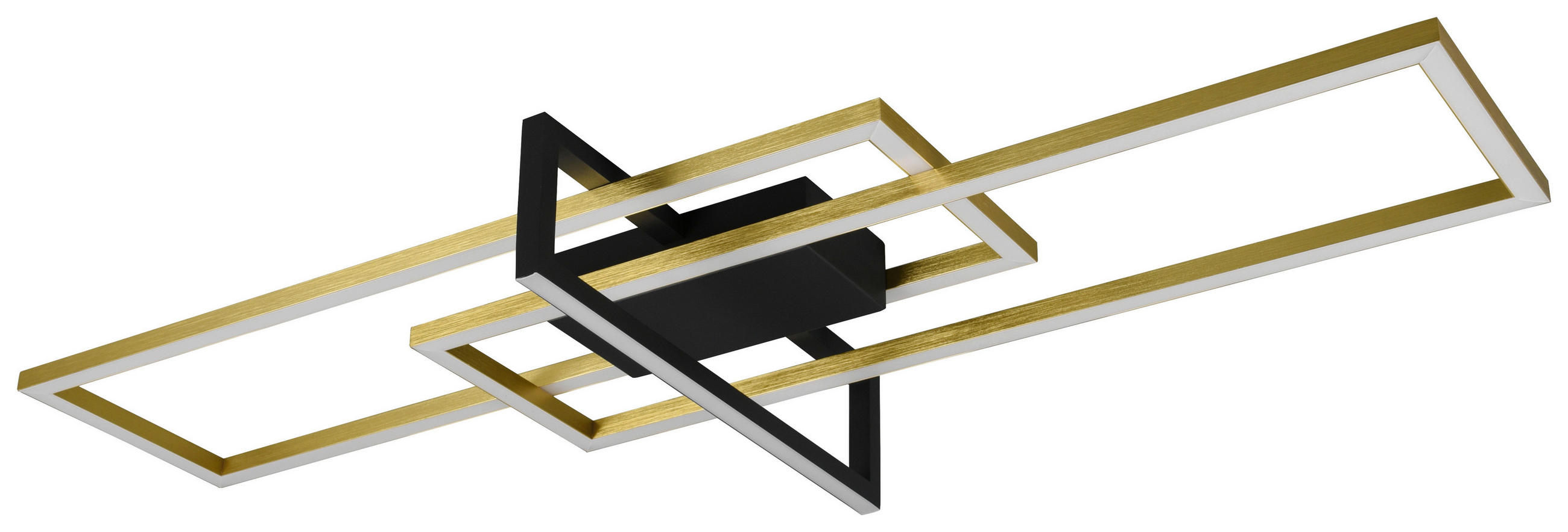 LED-TAKLAMPA Salinas 34 W 100/40/11,5 cm  - mässingsfärgad/svart, Trend, metall (100/40/11,5cm)