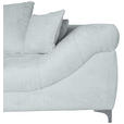 ECKSOFA Hellgrau Chenille  - Chromfarben/Hellgrau, KONVENTIONELL, Textil/Metall (227/329cm) - Carryhome