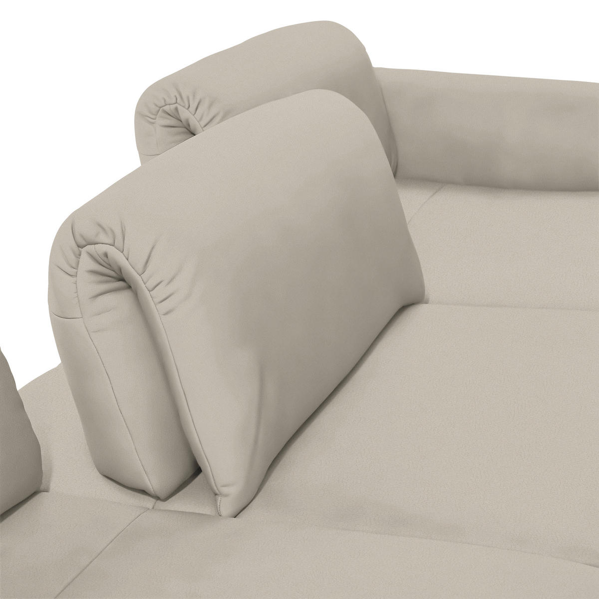 ECKSOFA in Echtleder Ecru  308/173 cm  - Ecru/Anthrazit, Design, Leder/Metall (308/173cm) - Joop!