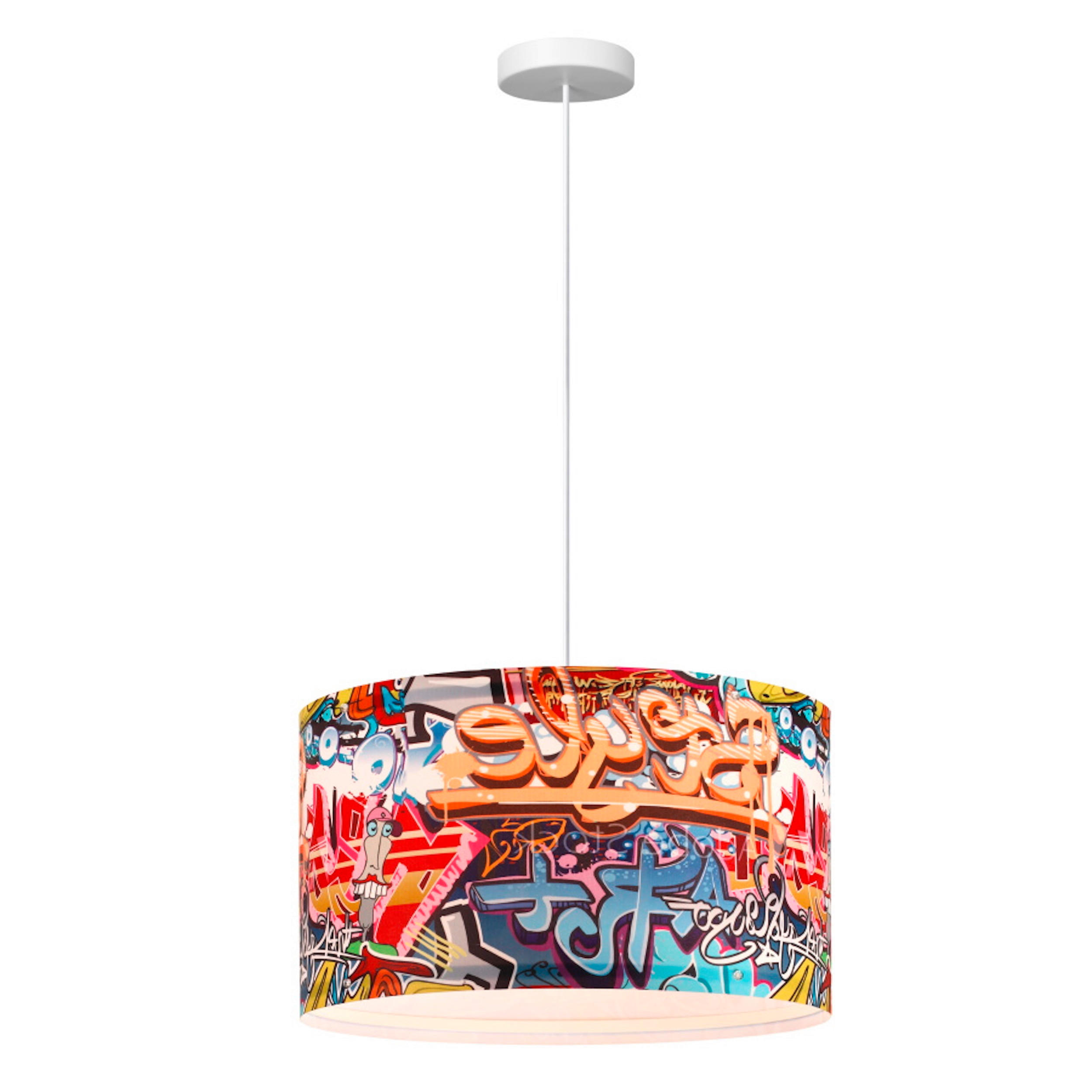 HÄNGLAMPA Graffiti 40/100 cm  - multicolor, Design, plast (40/100cm)