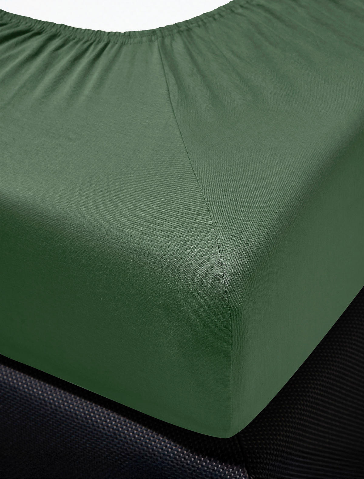 SPANNBETTTUCH Jersey 100/200 cm  - Dunkelgrün, KONVENTIONELL, Textil (100/200cm) - Irisette
