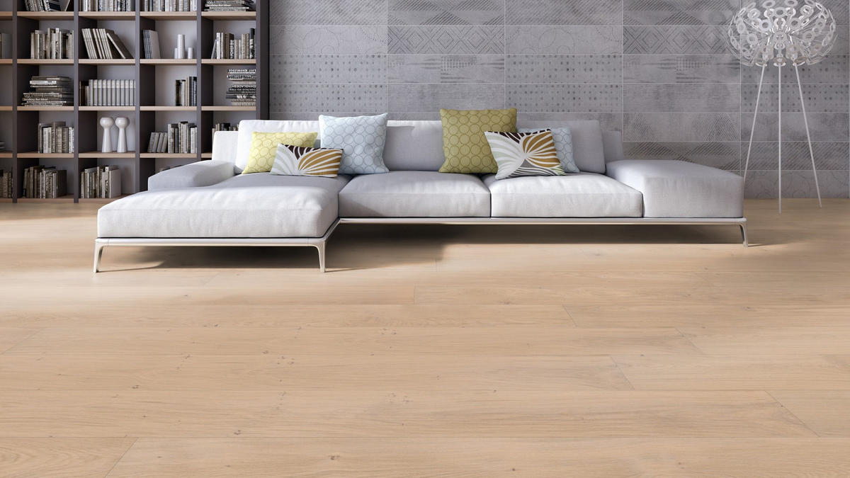 LANDHAUSDIELE, Eiche Kaschmir PFLEGEFREI-DIELE  per  m² - Design, Holz (180/17,5/1,1cm) - Weitzer Parkett