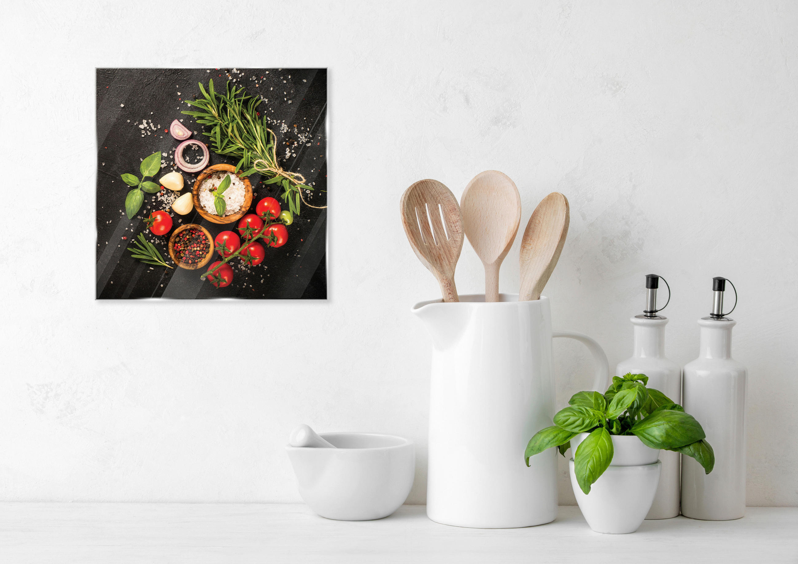 GLASBILD Gewürze  - Multicolor, Basics, Glas (30/30/1,40cm) - Euroart