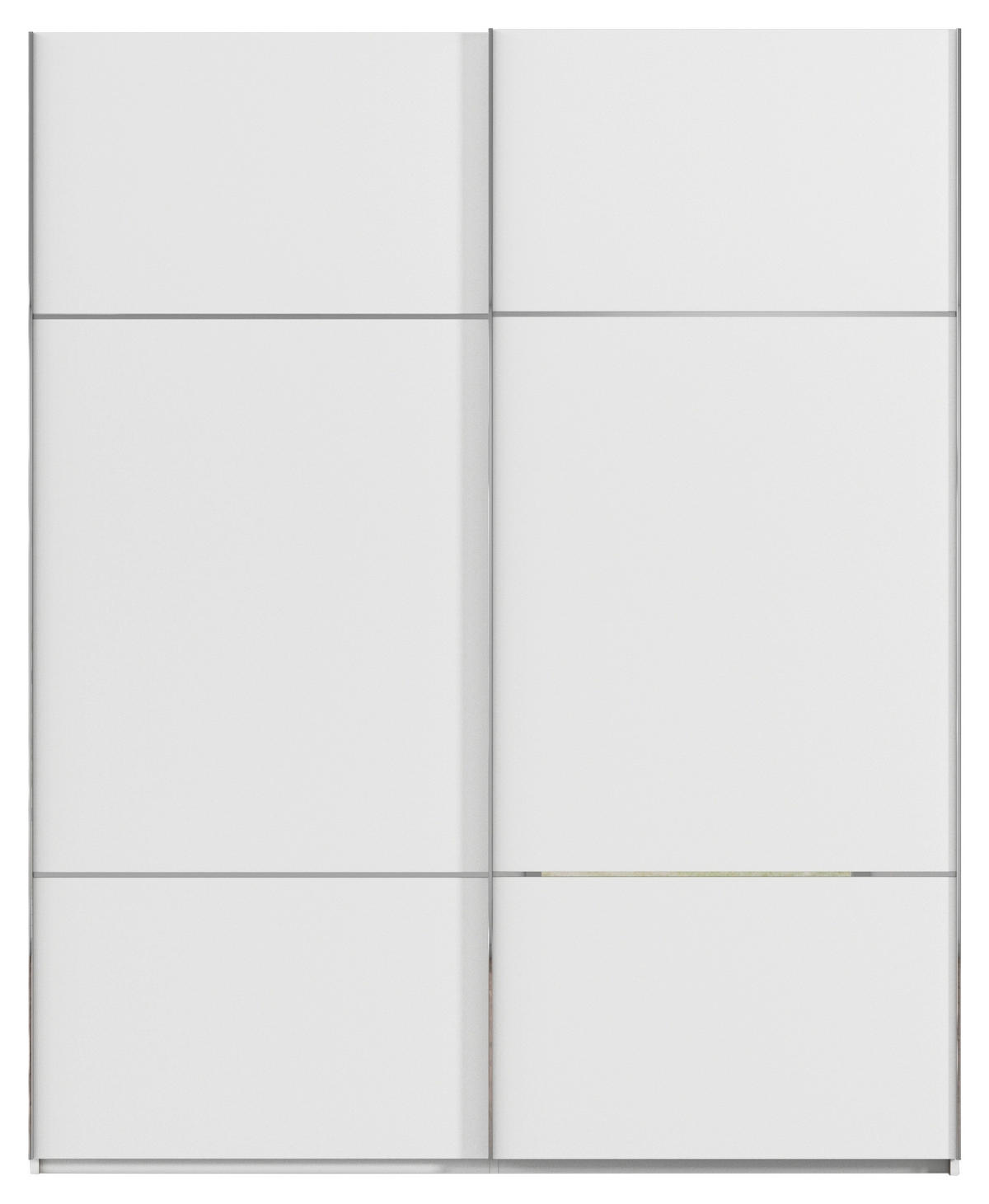 SCHWEBETÜRENSCHRANK in Weiss  - Chromfarben/Weiss, Konventionell, Holzwerkstoff/Metall (181/223/68cm) - Novel
