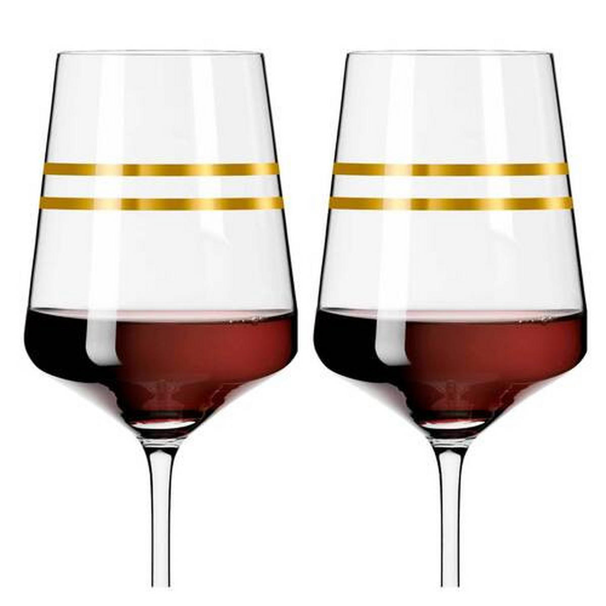 ROTWEINGLAS Celebration Deluxe 540 ml 2-teilig  - Goldfarben, Trend, Glas (0,54cm) - Ritzenhoff