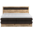 BOXSPRINGBETT 180/200 cm in Eichefarben, Dunkelbraun - Eichefarben/Dunkelbraun, KONVENTIONELL, Holz/Holzwerkstoff (180/200cm) - Valnatura