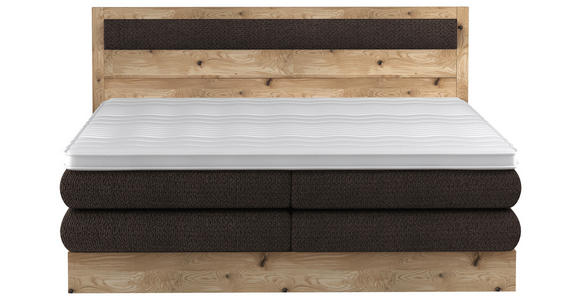BOXSPRINGBETT 180/200 cm in Eichefarben, Dunkelbraun - Eichefarben/Dunkelbraun, KONVENTIONELL, Holz/Holzwerkstoff (180/200cm) - Valnatura
